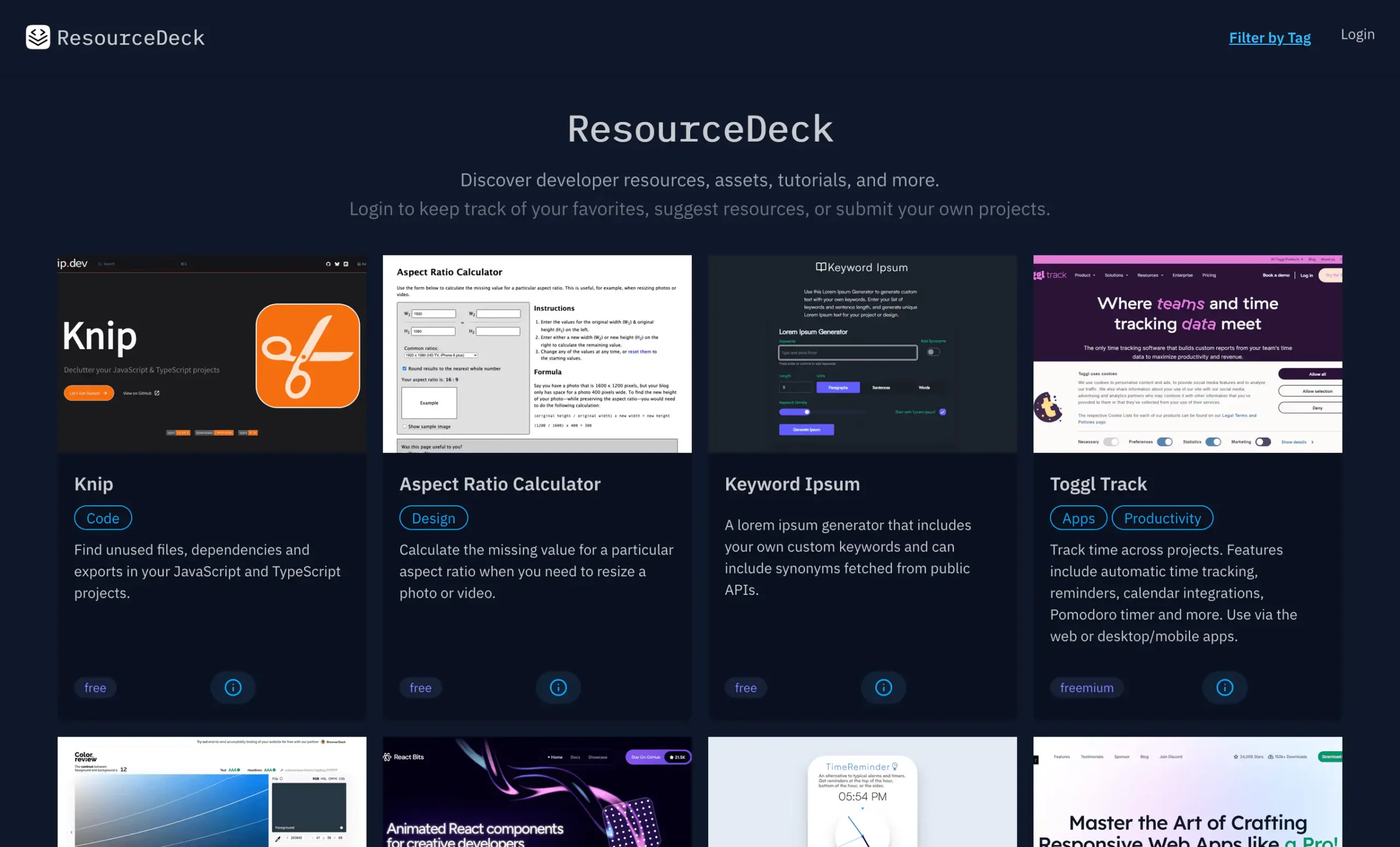 Resource Deck Screenshot